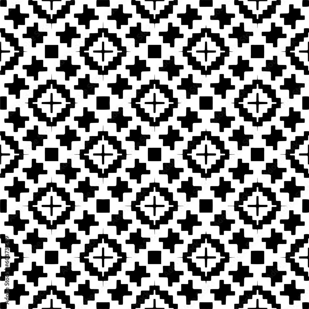 Seamless vector background with repeat pattern. Black and white color. Perfect for fashion, textile design, cute themed fabric, on wall paper, wrapping paper, fabrics and home decor. Seamless vector background with repeat pattern. Black and white color. Perfect for fashion, textile design, cute themed fabric, on wall paper, wrapping paper, fabrics and home decor.