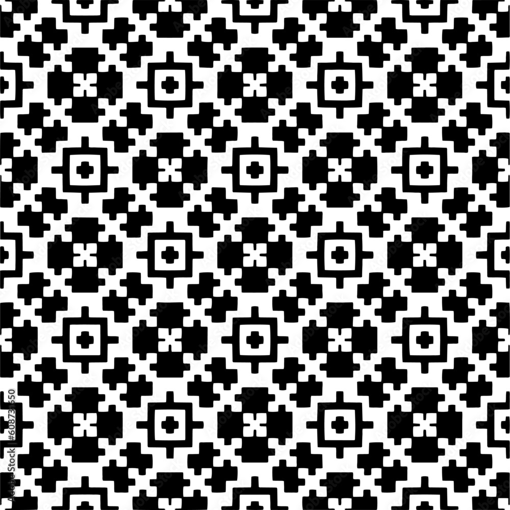 Seamless vector background with repeat pattern. Black and white color. Perfect for fashion, textile design, cute themed fabric, on wall paper, wrapping paper, fabrics and home decor. Seamless vector background with repeat pattern. Black and white color. Perfect for fashion, textile design, cute themed fabric, on wall paper, wrapping paper, fabrics and home decor.