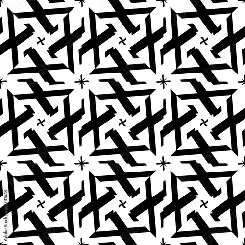 Seamless vector background with repeat pattern. Black and white color. Perfect for fashion  textile design  cute themed fabric  on wall paper  wrapping paper  fabrics and home decor.