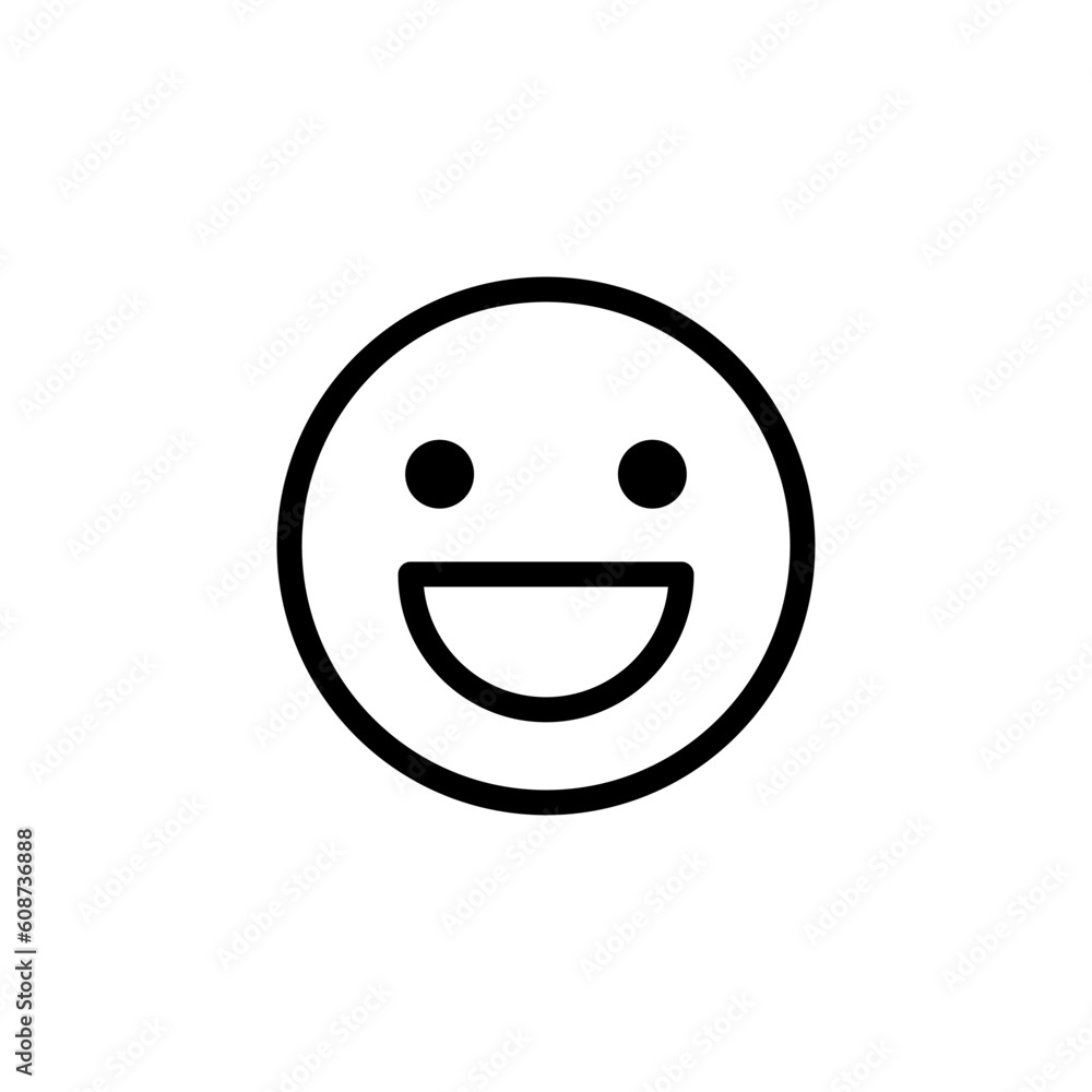 Smile, laugh icon. Customer feedback vector emoticon. Smile, laugh icon. Customer feedback vector emoticon.