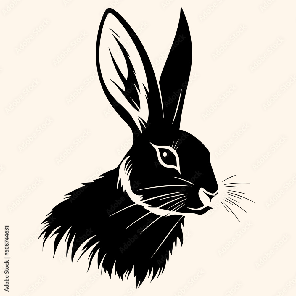Rabbit vector for logo or icon,clip art, drawing Elegant minimalist style,abstract style Illustration Rabbit vector for logo or icon,clip art, drawing Elegant minimalist style,abstract style Illustration