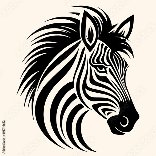 Photography Zebra vector for logo or icon,clip art, drawing Elegant minimalist style,abstrac