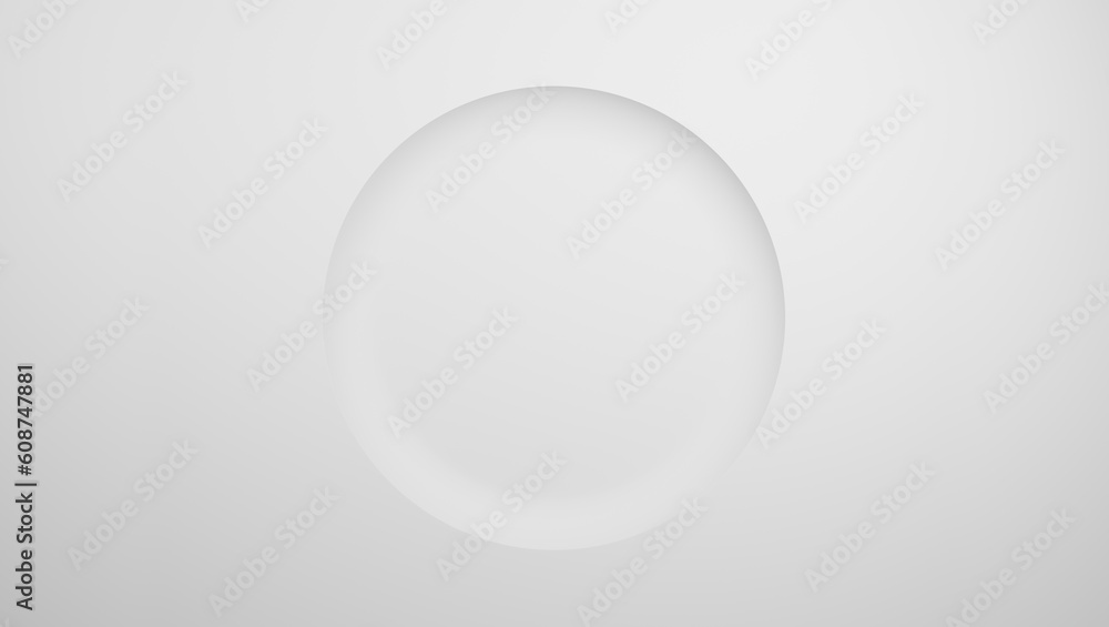 White emboss circle wall display, geometric backdrop design for logo and text 3D illustration White emboss circle wall display, geometric backdrop design for logo and text 3D illustration