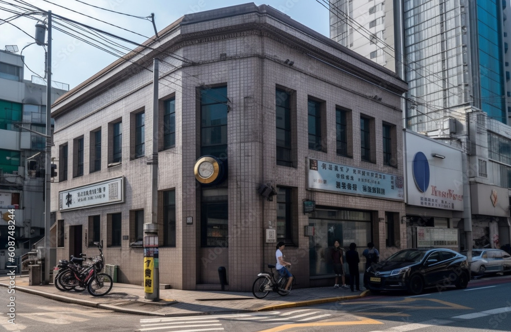Fototapeta premium Inside Tomorrow: An Architectural Wonder Revealing the Advanced and Aesthetically Pleasing Interior Design of Buildings in the Technologically-Driven Futuristic Era