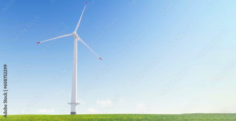 Panoramic view of wind farm or wind park, with high wind turbines for generation electricity with copy space. green energy concept. Windmills in the on a beautiful bright day. Panoramic view of wind farm or wind park, with high wind turbines for generation electricity with copy space. green energy concept. Windmills in the on a beautiful bright day.