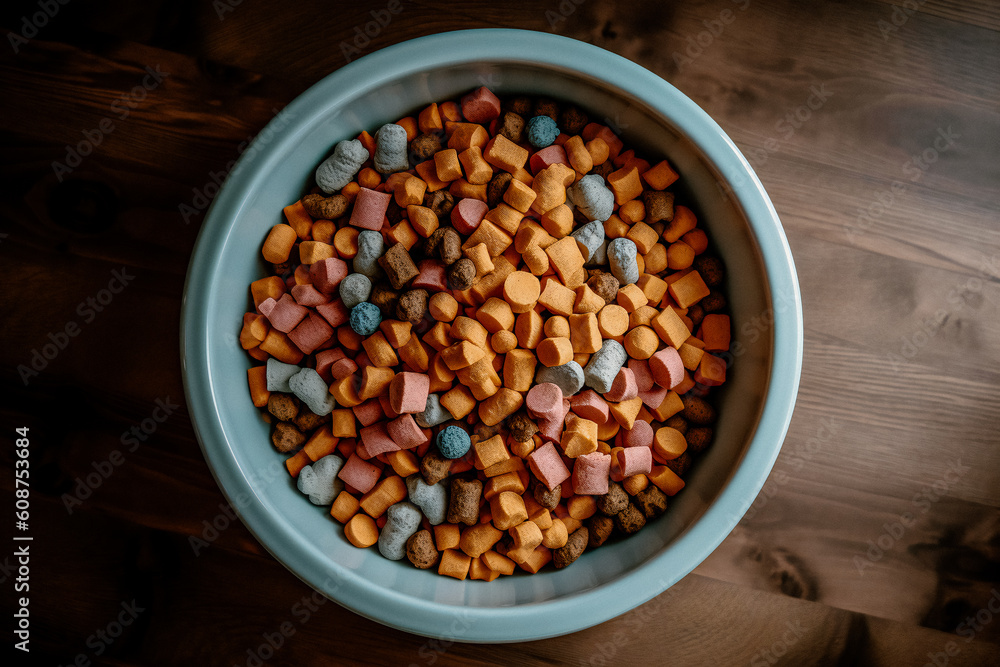 Pet food in a pot, ai generated Pet food in a pot, ai generated