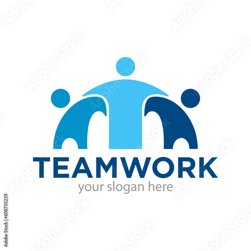 Teamwork or Community Logo Design Illustration