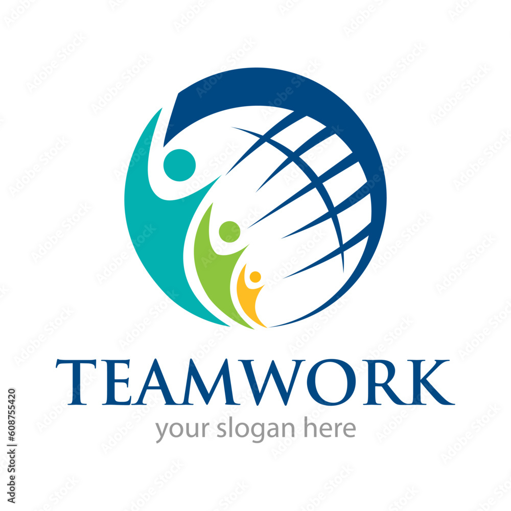 Teamwork or Community Logo Design Illustration Teamwork or Community Logo Design Illustration