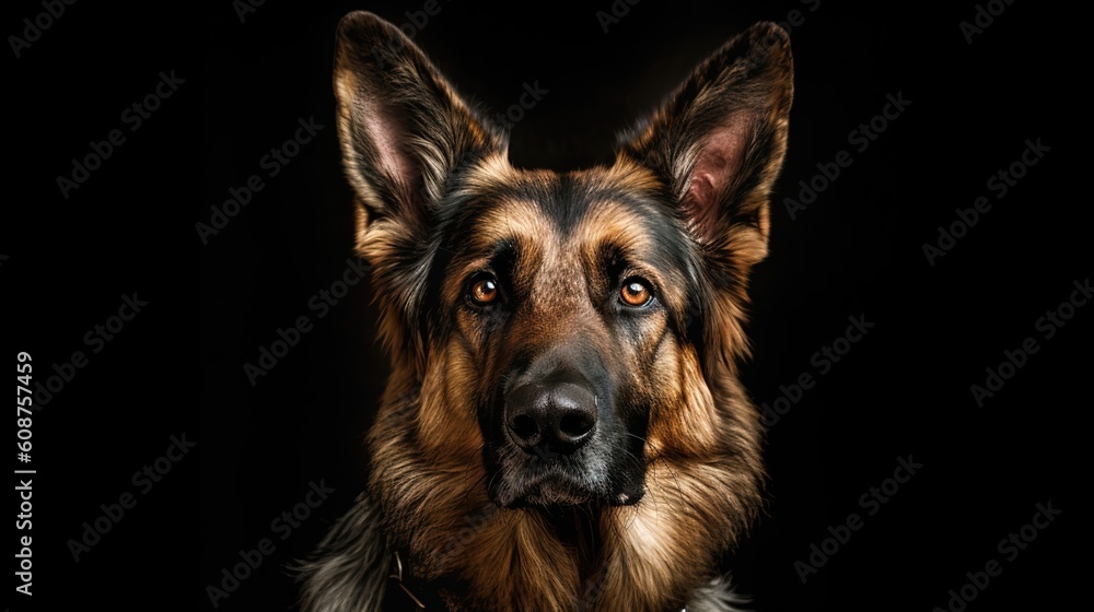german shepherd portrait,AI Generated german shepherd portrait,AI Generated