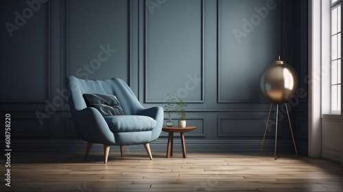 design of room with armchair  generative AI
