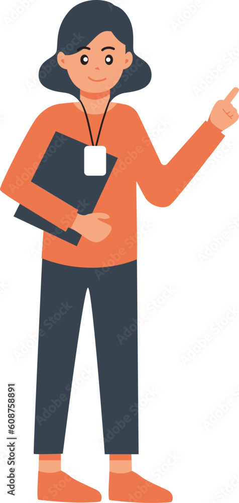 Finance Female Accountant Illustration Vector Finance Female Accountant Illustration Vector