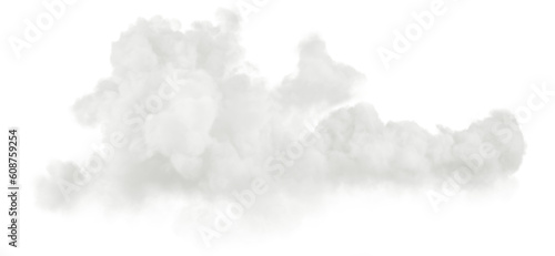 3d special render white fluffy clouds png