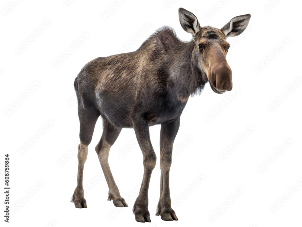 Powerful Presence: A Full-Body Animal on a Transparent Background. Generative AI Powerful Presence: A Full-Body Animal on a Transparent Background. Generative AI