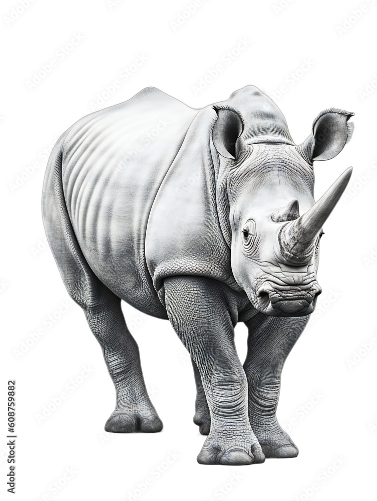 Obraz premium Powerful Presence: A Full-Body Animal on a Transparent Background. Generative AI