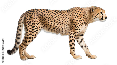 Powerful Presence: A Full-Body Animal on a Transparent Background. Generative AI