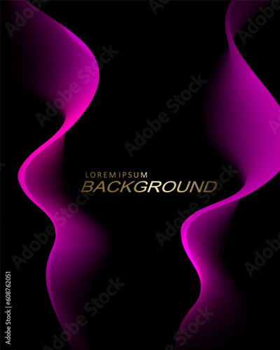 Wavy isolated abstract pattern on a black background