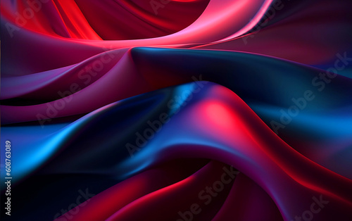 Abstract 3D red silk background