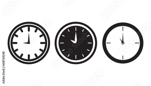 Time and clock line icons. Vector linear icon set. Time and Clock set of linear icons. Time management. Collection of time, clock,