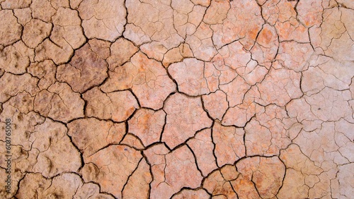 Nature's Canvas: Close-Up of a Cracked Lake Bottom, Mud Background in 4K, Unveiling the Intricate Patterns and Textures Shaped by Time and Nature's Forces