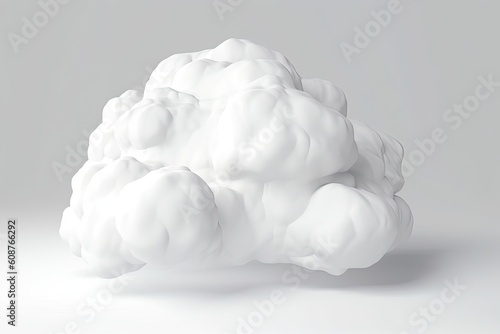 white cloud isolated on light background