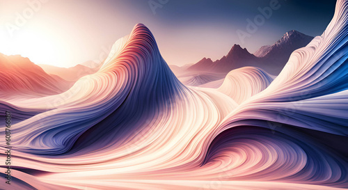 Curvy swirl waves background