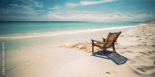 Beach chair  generative ai