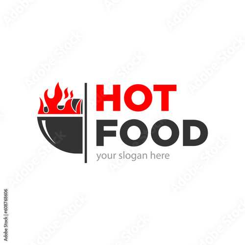 Food Vegan Logo Design Illustration