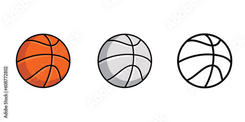 set of basketball design illustration. sport ball icon, sign and symbol © redranger