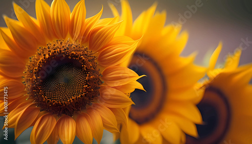 Sunflowers. Generative AI.