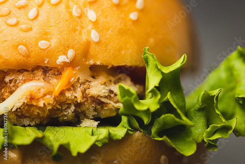 Close up of delicious hambu...