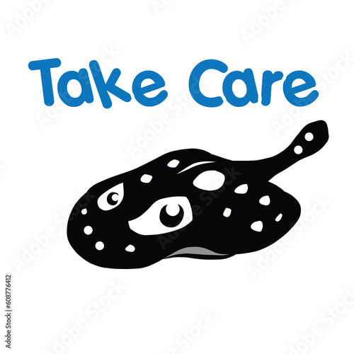 Photos Polkadot stingray1 black and white polka dots cartoon cuty pets show emotion wit