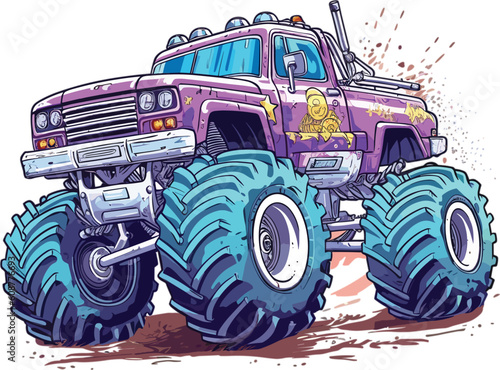 Monster truck cartoon