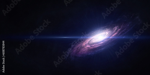 Fototapeta Naklejka Na Ścianę i Meble -  Galaxy. Spiral Galaxy, beautiful science fiction wallpaper with endless deep space. Elements of this image furnished by NASA.
