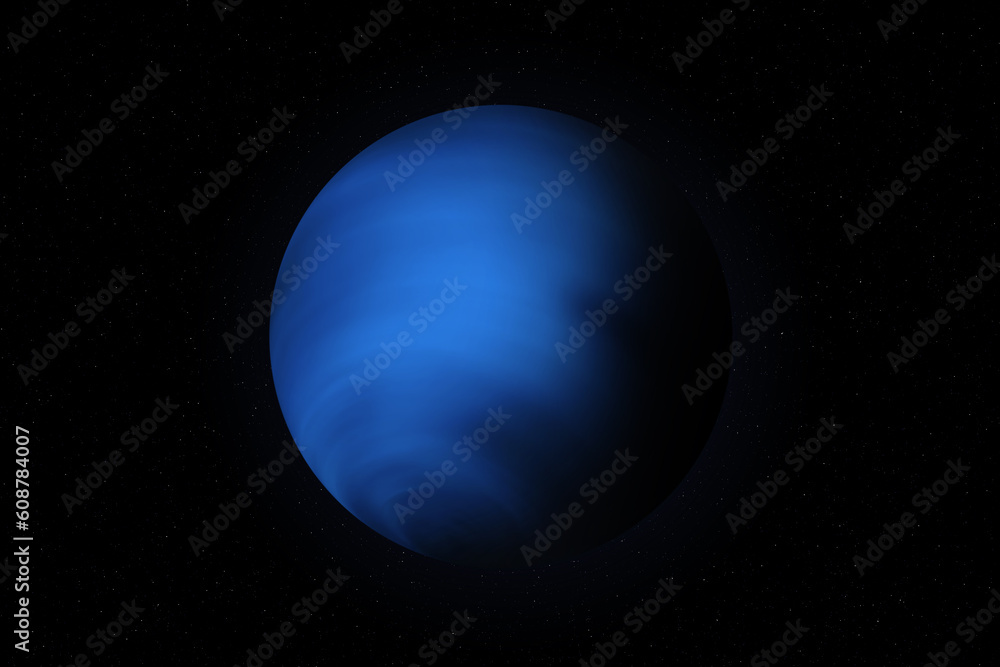 View of planet Neptune from space. Neptune - is the eighth from the Sun solar system planet.  This image elements furnished by NASA.