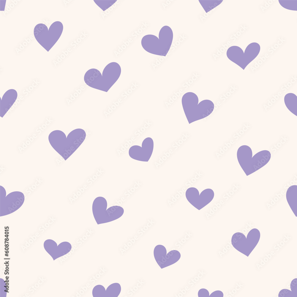 Cute seamless pattern with hearts elements. Vector illustration for background, wallpaper, print.