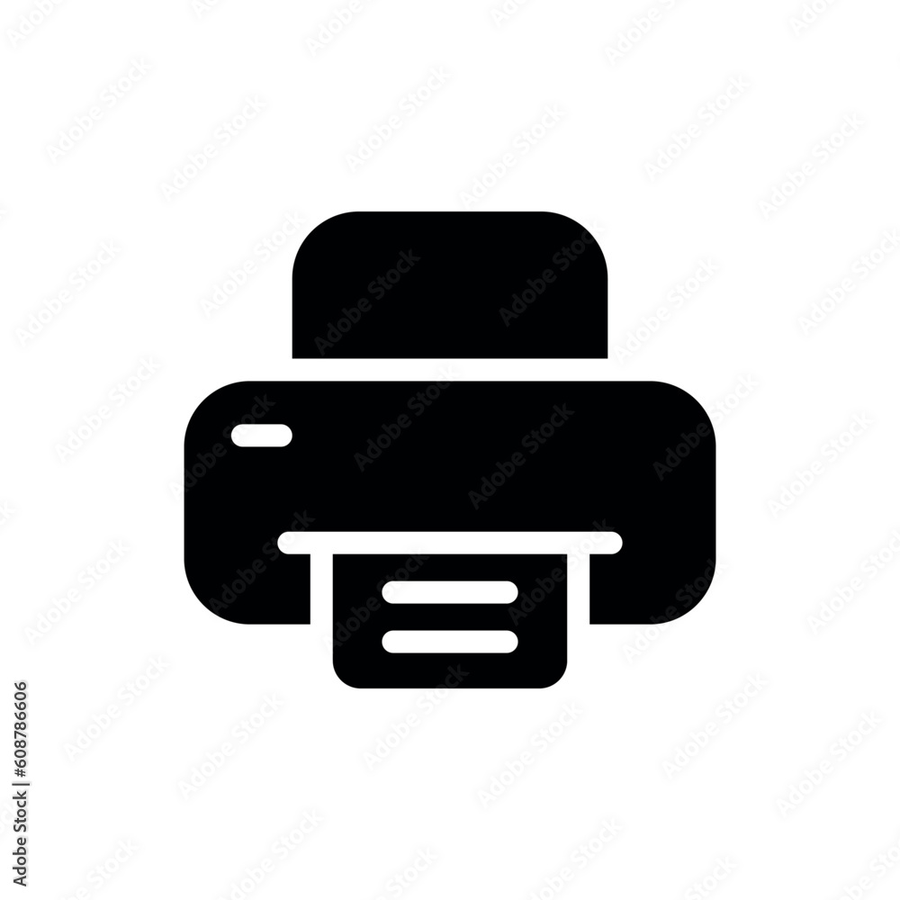 printer sign symbol glyph vector icon printer sign symbol glyph vector icon