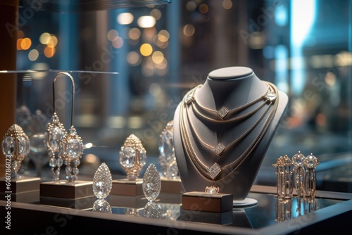 Jewelry store luxurious showcase