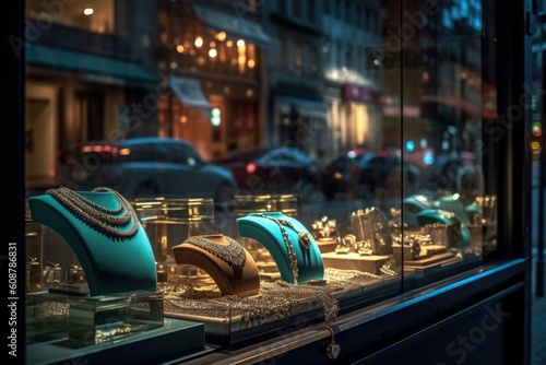 Jewelry store luxurious showcase