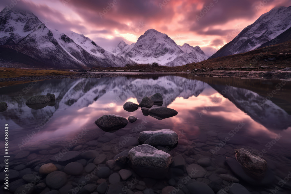white_peaks_are_reflected_in_the_mountains