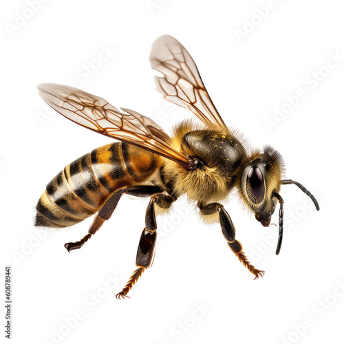honey bee isolated on white background. © purich