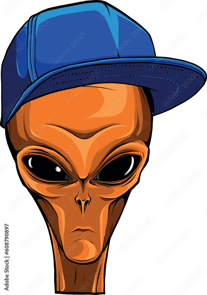 vector illustration of alien gangster on white background Stock Vector ...