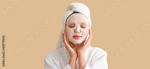 Young woman with applied sh...