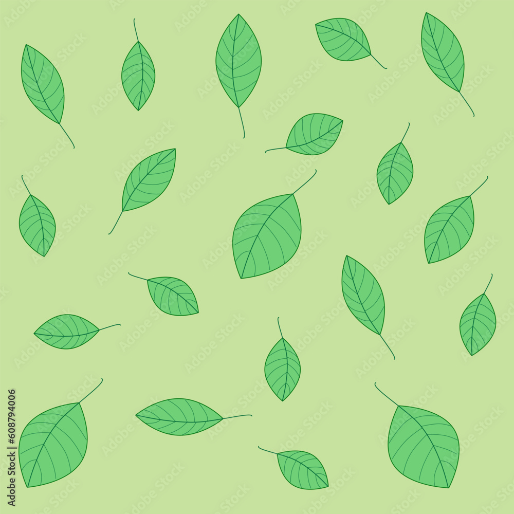 Vector pattern with leaves. Seamless spring ornament. Vector pattern with leaves. Seamless spring ornament.