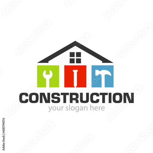 Construction Logo Design Illustration