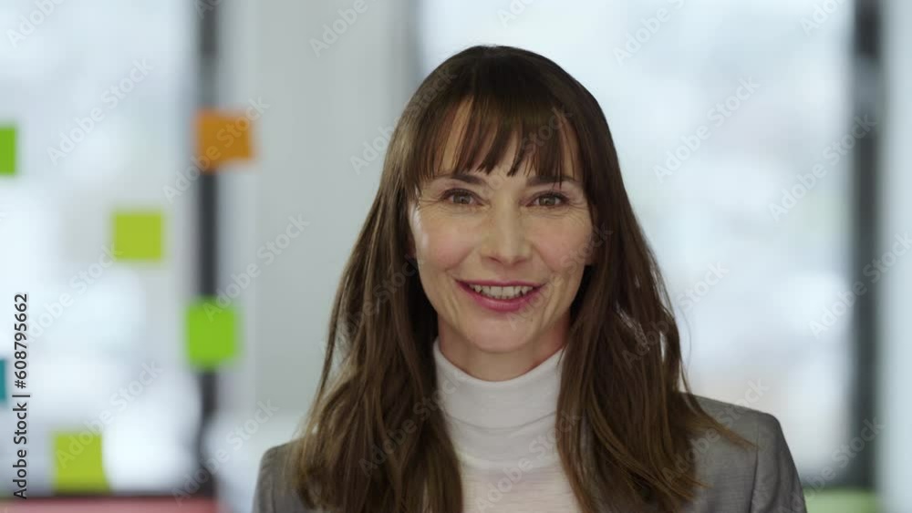 Portrait of happy businesswoman in office Portrait of happy businesswoman in office