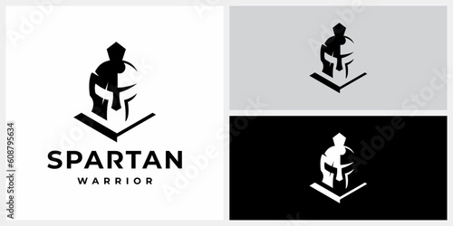 Spartan Warrior Logo Design Inspiration. Icon Symbols Vector EPS 10.