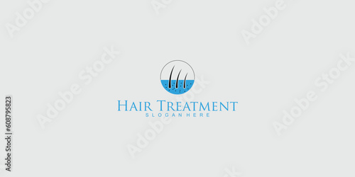 Premium Vector | Hair clinic logo design vector with creative unique premium vector
