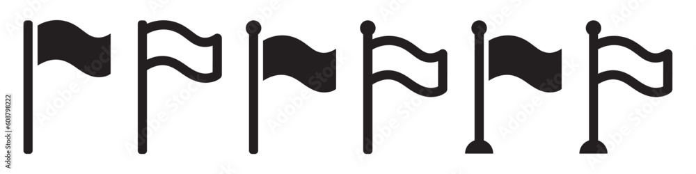 Set of flag icons. Flag waving symbol. Vector collection. Set of flag icons. Flag waving symbol. Vector collection.