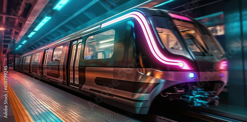 Futuristic underground transportation concept