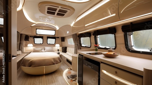 luxury style caravan interior